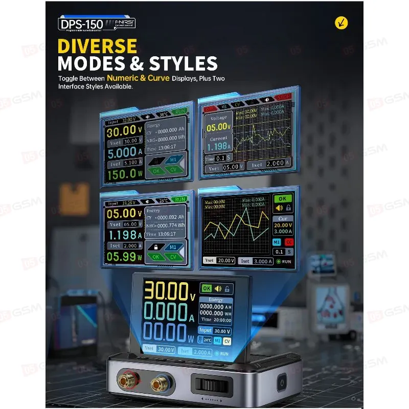 Блок питания Fnirsi DPS-150 (Импульсный; миниатюрный; 30 В; 5 А; HD-дисплей) фото в интернет-магазине 05gsm.ru
