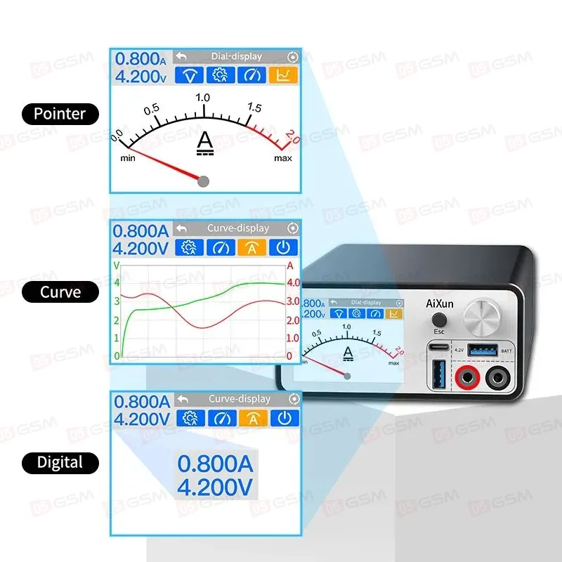Блок питания Aixun P2408S (Импульсный; умный; 24 В; 8 А) фото в интернет-магазине 05gsm.ru