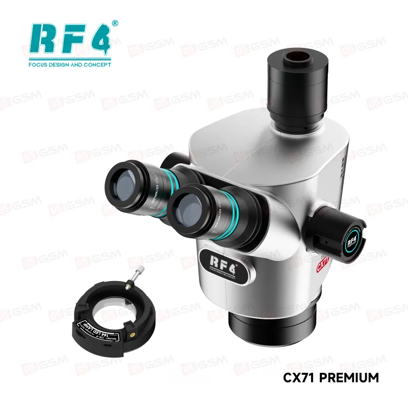 Микроскоп тринокулярный RF4 CX71P Premium без стола и штатива (6.5-65X; серый) фото в интернет-магазине 05gsm.ru