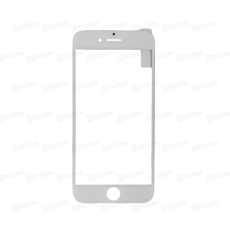 Стекло iPhone 7G Бронированные (9H) белое с РАМКОЙ+OCA пленка фото в интернет-магазине 05gsm.ru