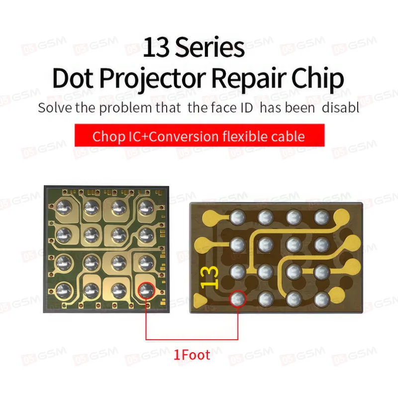 Микросхема для ремонта Face ID на iPhone 13 Series (JCID Face 13; комплект из 2 штук) фото в интернет-магазине 05gsm.ru