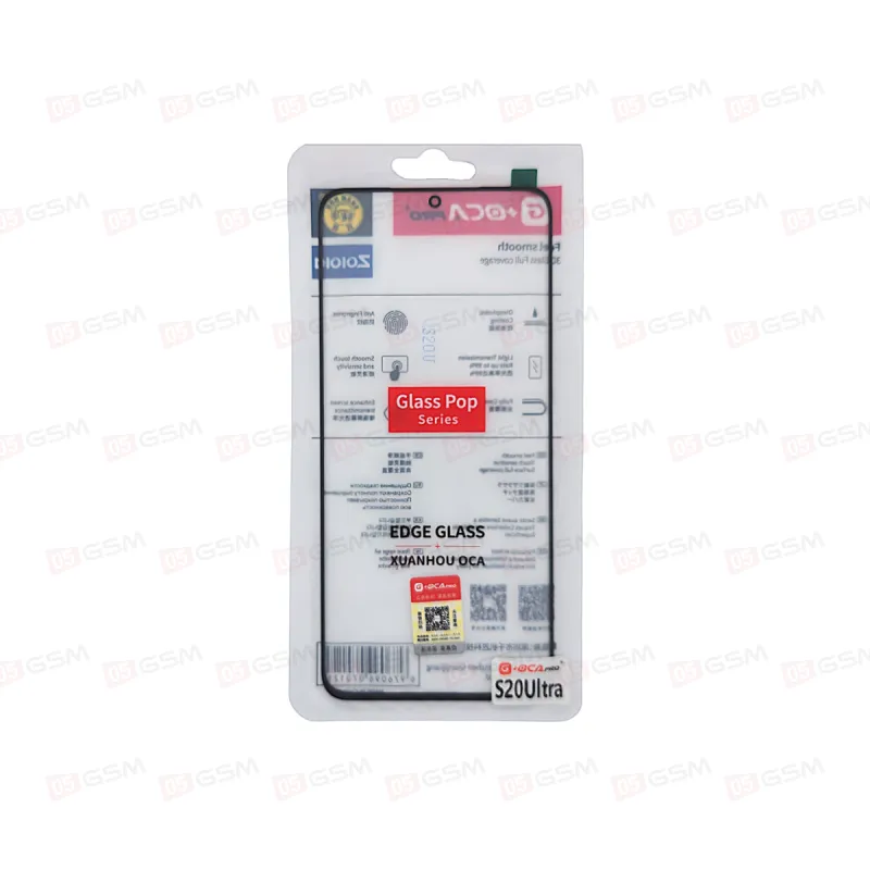 Стекло + OCA (G+OCA) Samsung S20 ULTRA G988 черный фото в интернет-магазине 05gsm.ru