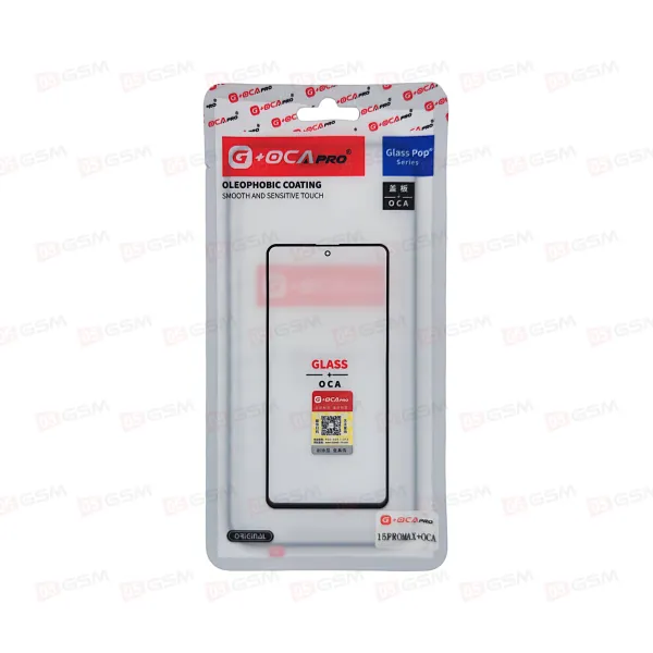 Стекло G+OCA iPhone 15 PRO Max + OCA пленка фото в интернет-магазине 05gsm.ru