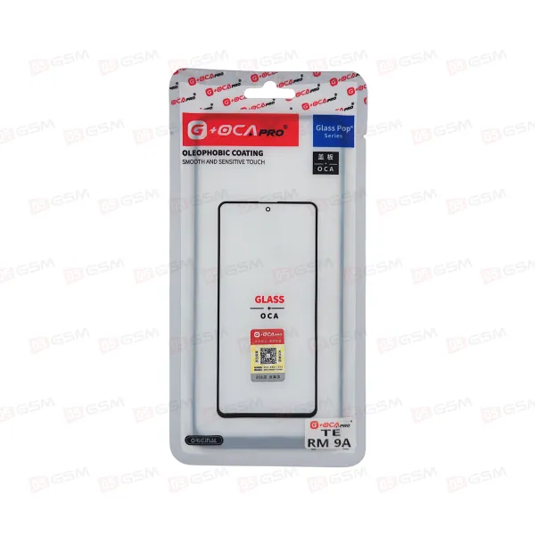 Стекло + OCA (G+OCA) Xiaomi Redmi 9A / 9C / 10A черное (Tempered Glass) фото в интернет-магазине 05gsm.ru