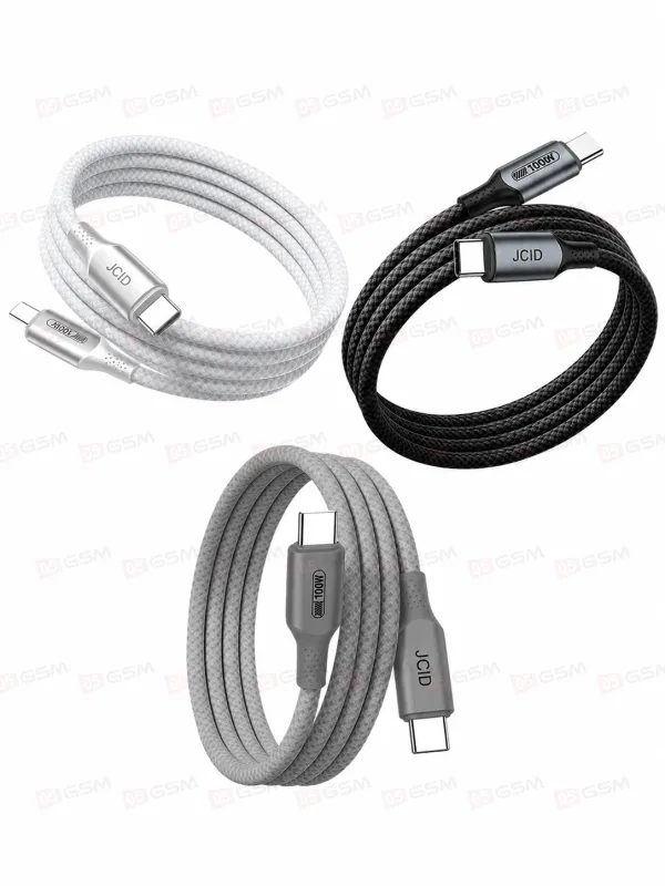 Кабель зарядки JCID-01 (Type-C → Type-C; 100W; 1.2 м; черный) фото в интернет-магазине 05gsm.ru
