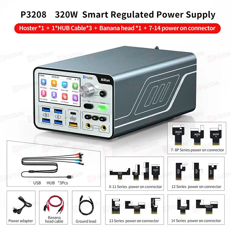 Блок питания Aixun P3208 (Импульсный; умный; 32 В; 8 А) фото в интернет-магазине 05gsm.ru