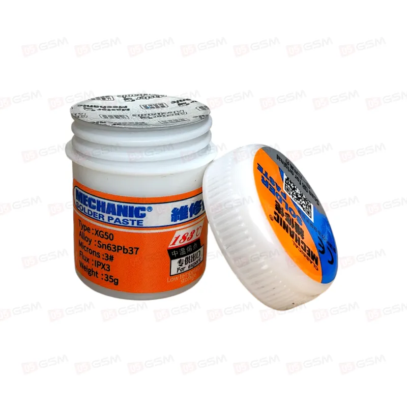 Паста для BGA IC (Mechanic) XG-50 35g 183°C (жидкое олово) фото в интернет-магазине 05gsm.ru