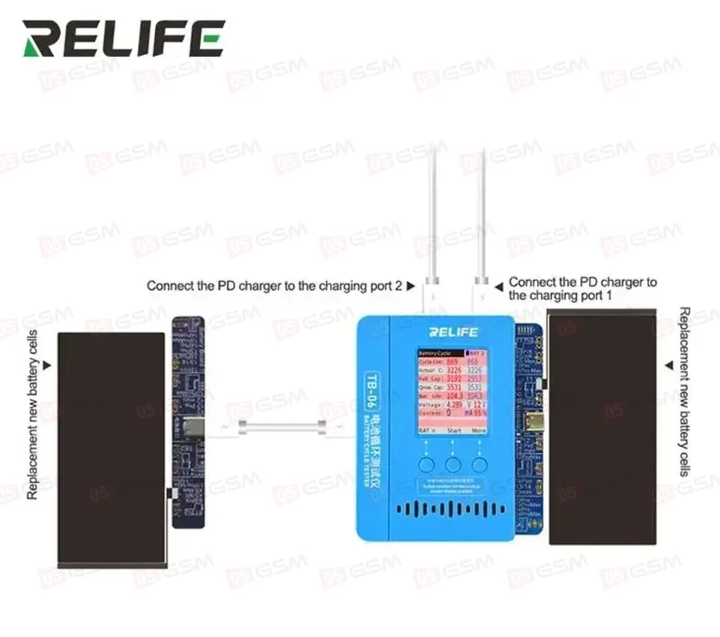 Программатор для аккумулятора Relife TB-06 фото в интернет-магазине 05gsm.ru