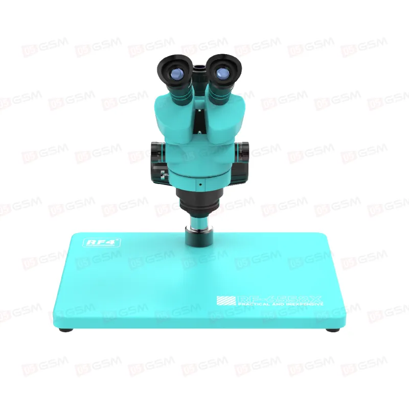 Микроскоп тринокулярный RF4 RF-6558X с подсветкой (6.5-58X; бирюзовый) фото в интернет-магазине 05gsm.ru