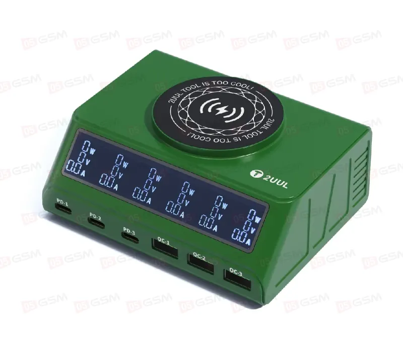 Многопортовое зарядное устройство 2UUL PC11 (6 портов; 110 Вт; быстрая и беспроводная зарядка) фото в интернет-магазине 05gsm.ru