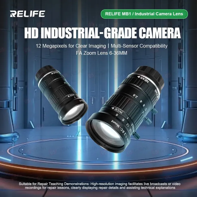 Линза-объектив на камеру с оптическим зумом Relife MB1 (6-36mm; 12MP; F2.8-C; C-Mount) фото в интернет-магазине 05gsm.ru