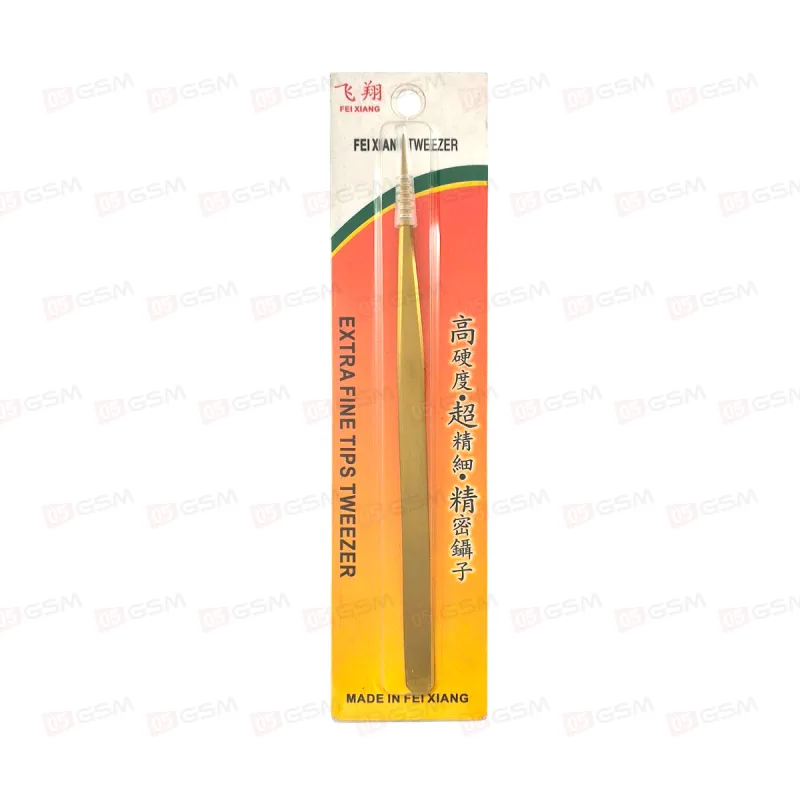 Пинцет прямой Feixiang (Золотой) фото в интернет-магазине 05gsm.ru