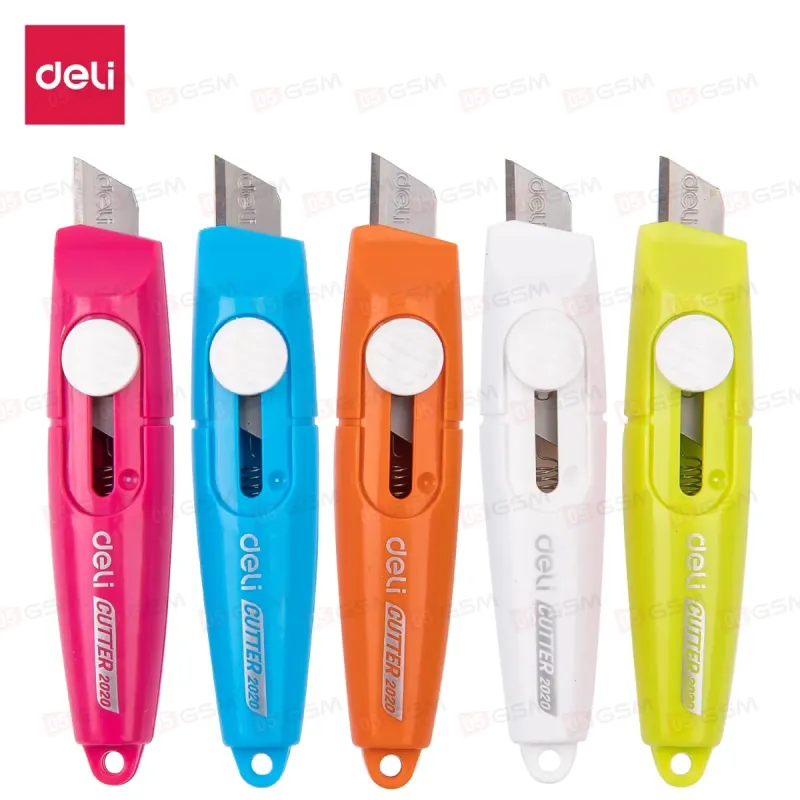 Нож для резки пленки Deli Mini SK5 №2020 (Миниатюрный; выдвижной; разные цвета) фото в интернет-магазине 05gsm.ru