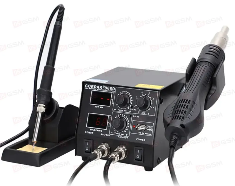Паяльная станция с термофеном Gordak 868D фото в интернет-магазине 05gsm.ru