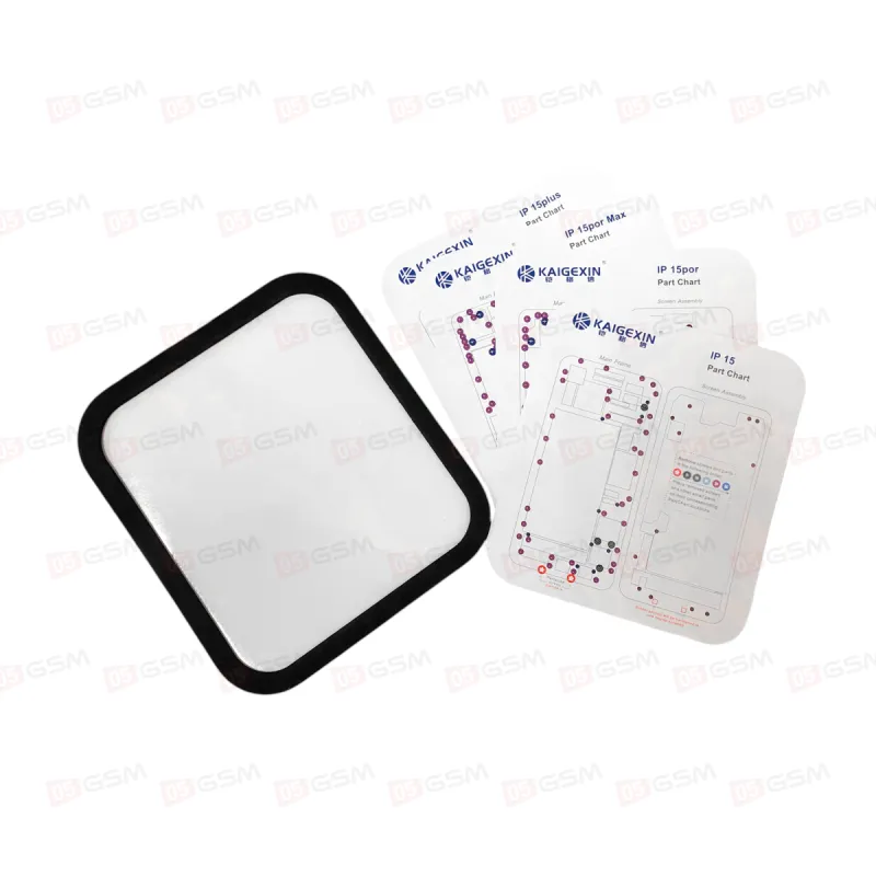 Монтажный коврик Kaigexin IP 15 (Со схемами расположения деталей iPhone 6-15 PM) фото в интернет-магазине 05gsm.ru