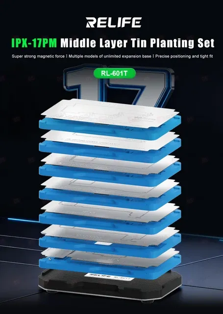 Монтажная платформа Relife RL-601T для iPhone X-17 Pro Max (Middle Frame) фото в интернет-магазине 05gsm.ru