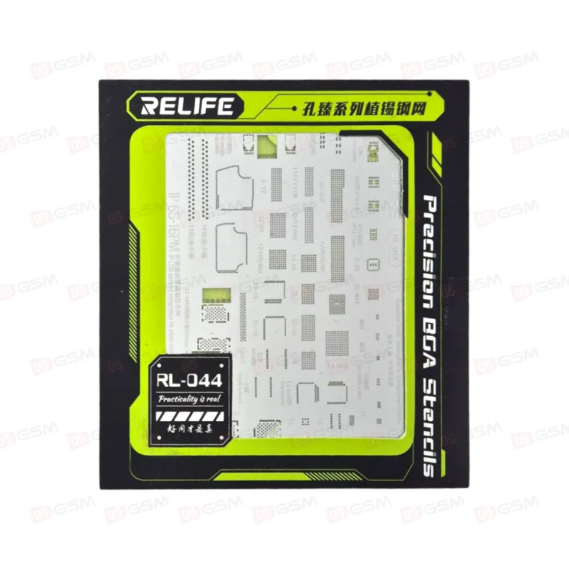 Трафарет для BGA на LCD RELIFE RL-044 iPhone 6S - 16 Pro Max фото в интернет-магазине 05gsm.ru
