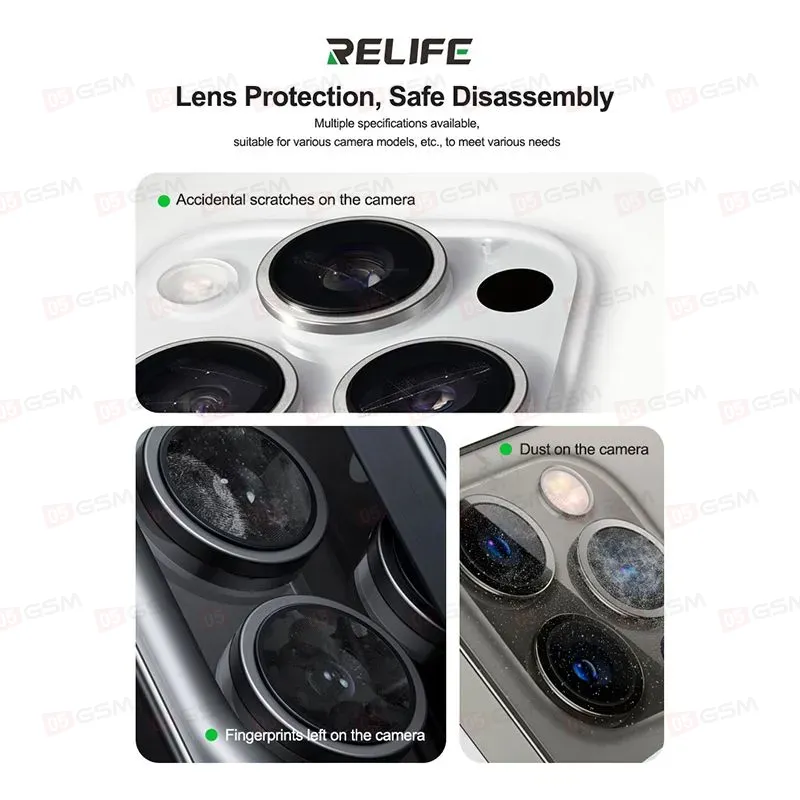 Насадки для защиты камер Relife RL-099 (9/11/12/13 мм; магнитная защита от царапин при ремонте) фото в интернет-магазине 05gsm.ru