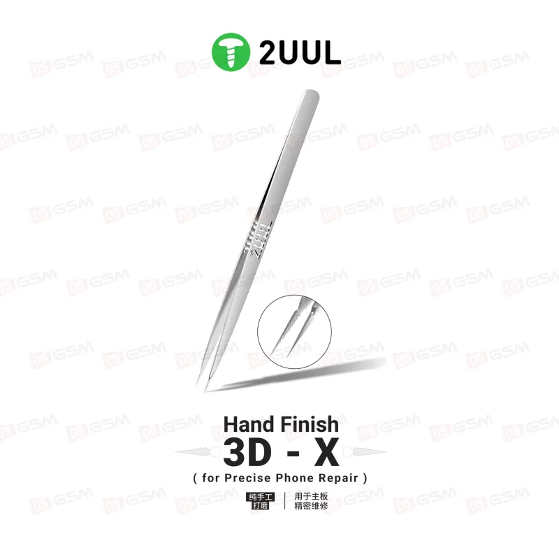 Пинцет прямой 2UUL TW02 3D-X (Прецизионный; ручная заточка) фото в интернет-магазине 05gsm.ru