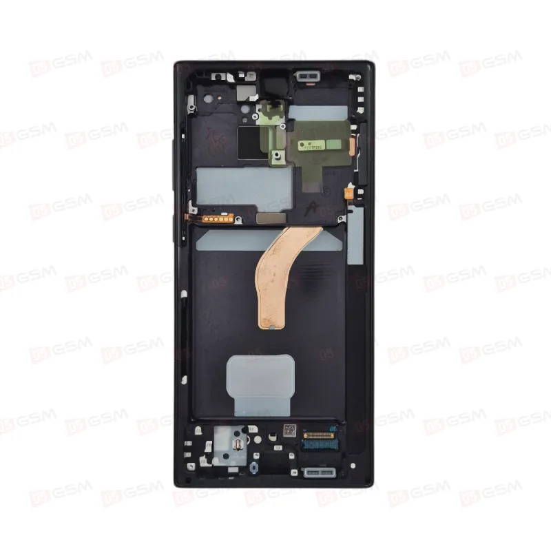 Дисплей с рамкой Samsung S908 (Galaxy S22 Ultra) черный (100%-SERVICE) фото в интернет-магазине 05gsm.ru