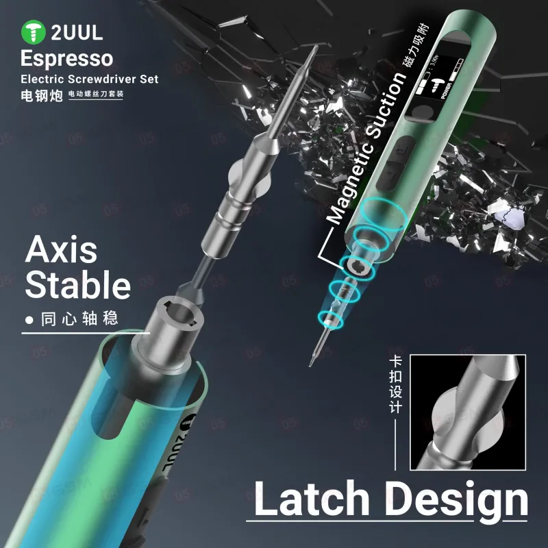 Отвертка электрическая 2UUL SD11 Espresso (Миниатюрная; в комплекте 4 биты и органайзер) фото в интернет-магазине 05gsm.ru