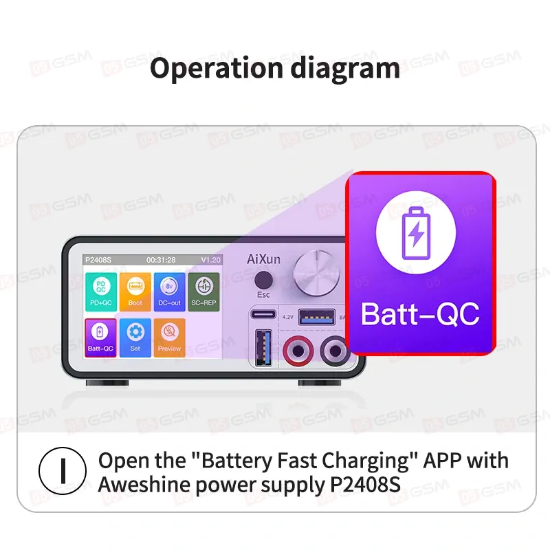 Плата для теста АКБ Aixun Battery Fast Charging Board 6-13 (С быстрой зарядкой; для P2408S/P3208) фото в интернет-магазине 05gsm.ru