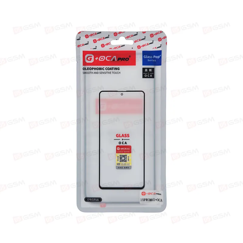 Стекло G+OCA iPhone 15 PRO Max + OCA пленка фото в интернет-магазине 05gsm.ru