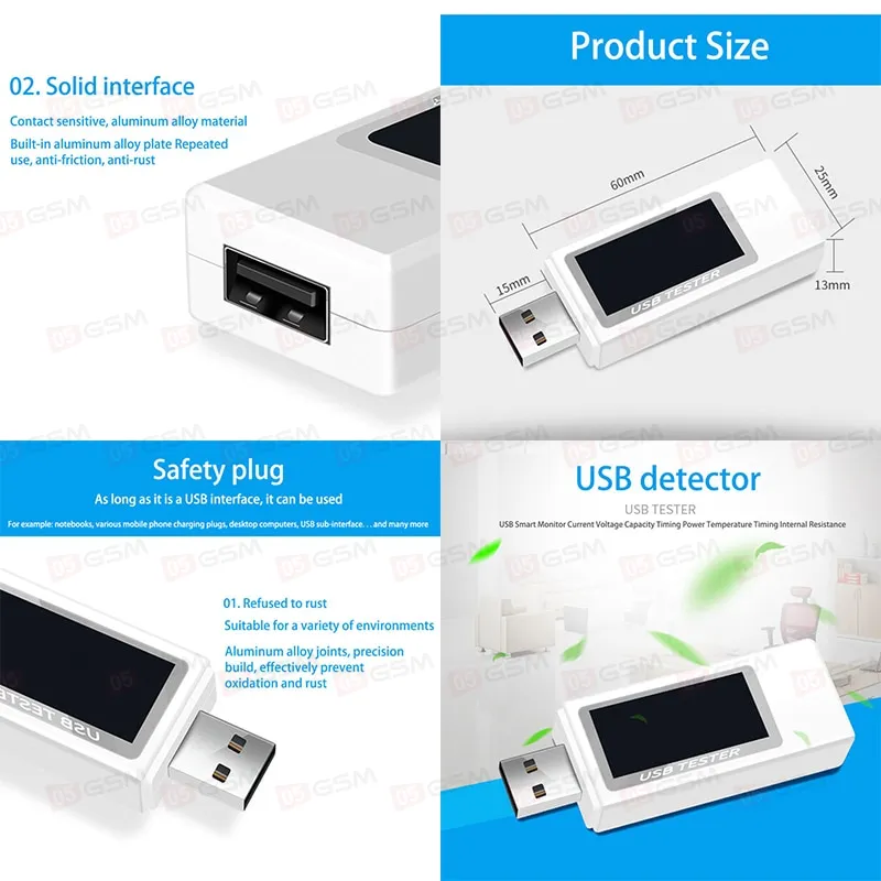 Тестер USB Keweisi KWS-1705А (4-30V; 5.1A) фото в интернет-магазине 05gsm.ru