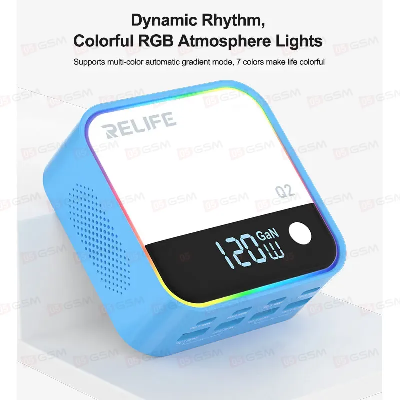 Многопортовое зарядное устройство Relife GaN Q2 (8 портов; 120 Вт) фото в интернет-магазине 05gsm.ru