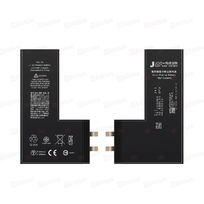 Аккумулятор усиленный без шлейфа iPhone XS (JCID; High Capacity Cell; 3020 мАч) фото в интернет-магазине 05gsm.ru
