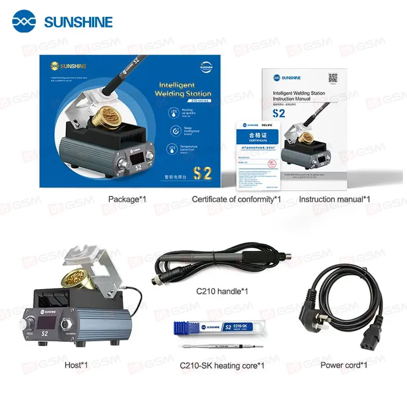 Паяльная станция Sunshine S2 (Ручка 210 и 1 жало) фото в интернет-магазине 05gsm.ru