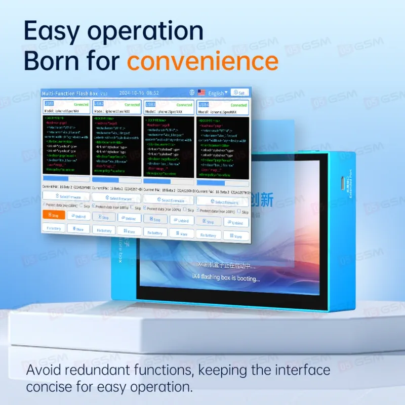 Программатор JCID Box iX4 (Для прошивки iPhone; поддержка 4 устройств сразу) фото в интернет-магазине 05gsm.ru