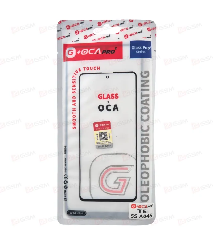 Стекло + OCA (G+OCA) Samsung A045 (A04) черный фото в интернет-магазине 05gsm.ru